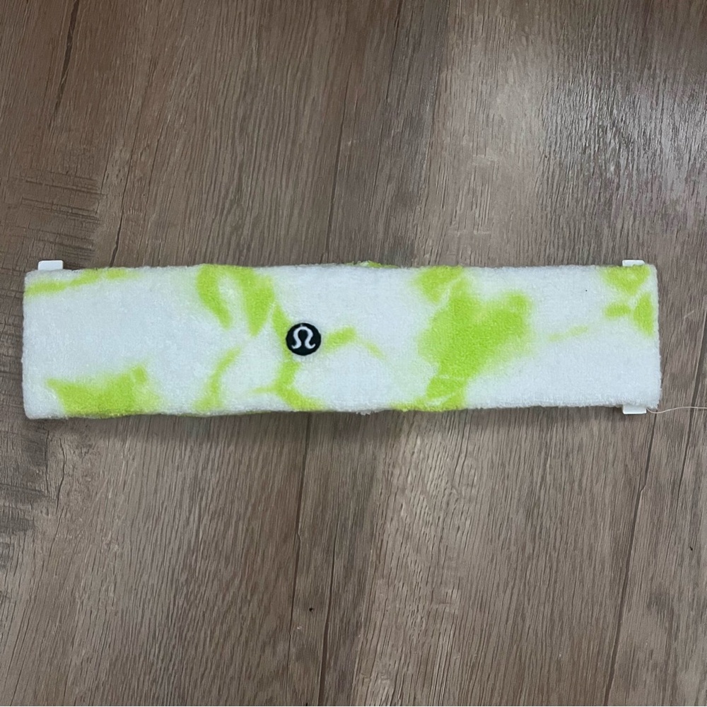 Lululemon Cotton Terry Sweatband Electric Lemon NEW
